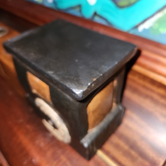 Hand Carved Wood Train Engine Votive Tealight Candle Holder Railroadiana Decor - Picture 5 of 7